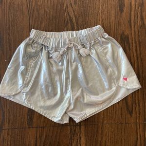 Pink chicken metallic shorts
